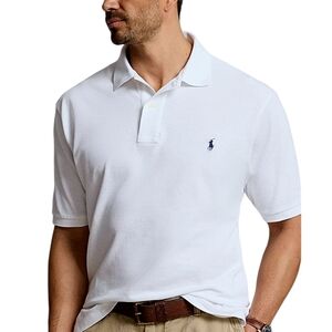 Polo Ralph Lauren Iconic White Short Sleeve Mesh Cotton Polo Shirt • Boy's 18-20